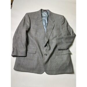 Hart Schaffner & Marx Sport Coat Houndstooth Wool Blazer Suit Coat Sz 46 Regular